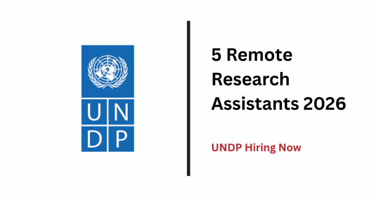 UNDP Hiring Now: 5 Remote Research Assistants 2026 | Fully Remote Roles & Early-Career Opportunities
